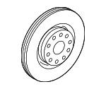VAG 5C0 615 301 B Ventilated disc brake, 1 pcs. 5C0615301B