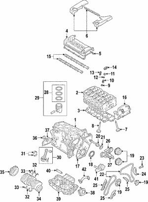 Sliding rail VAG 03H 109 513 B