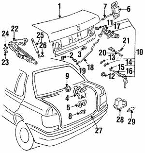 Clip fastening VAG 191 837 199