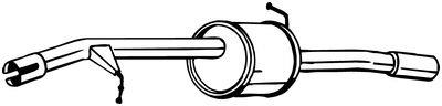 Exhaust muffler Citroen DS3: 135109 Bosal End Silencer