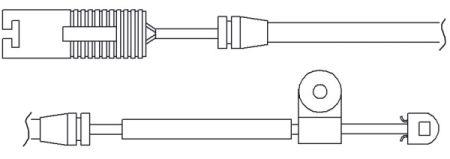 Quick brake WS0201B Warning contact, brake pad wear WS0201B