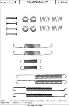 Quick brake 0681 Brake Lining Springs 0681