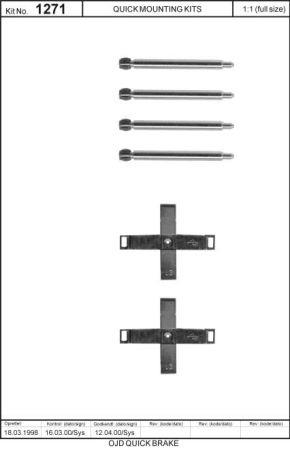 Quick brake 1271 Brake pad spring 1271