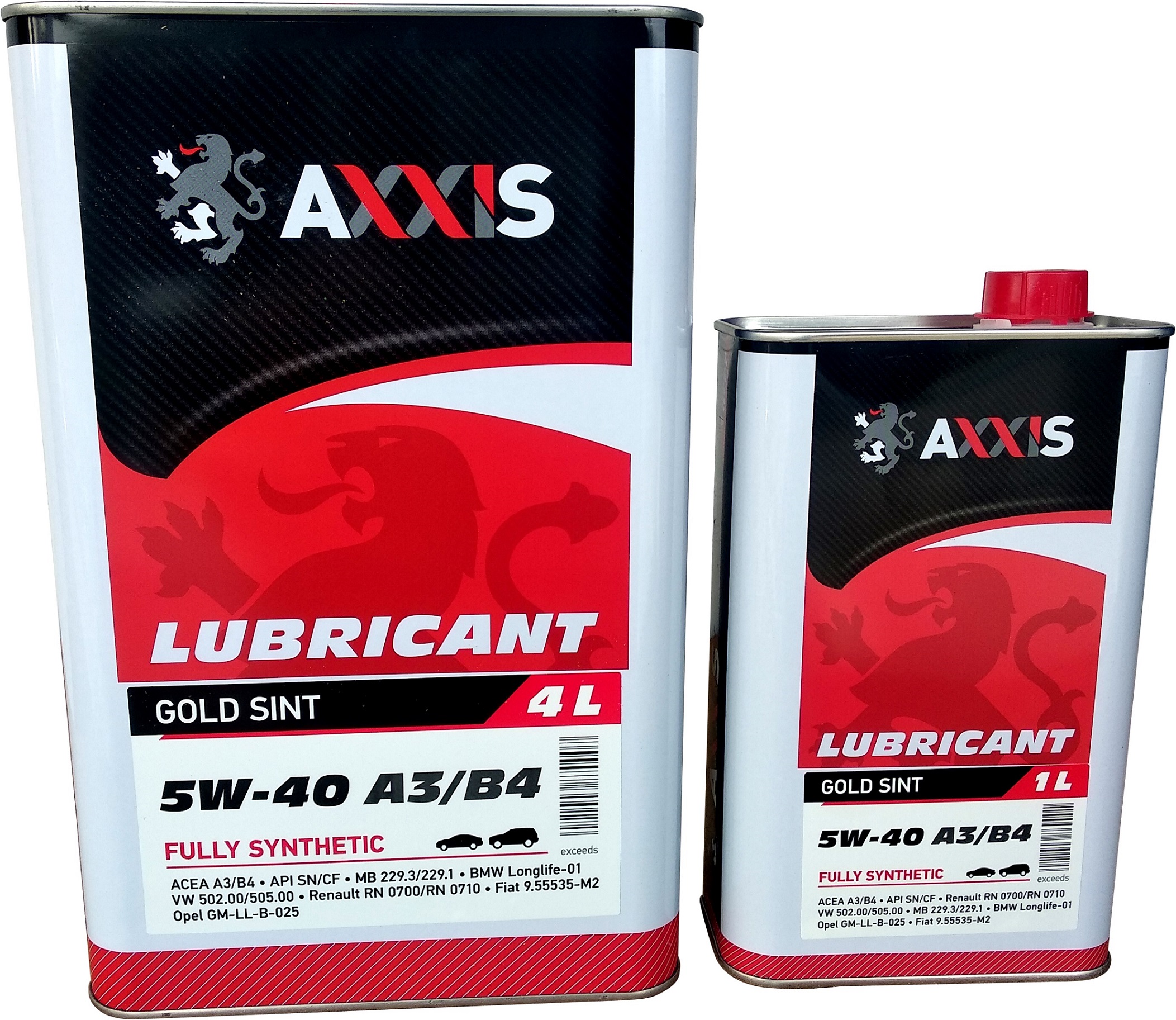 AXXIS 48021143274 Engine oil AXXIS 5W-40 A3/B4 Gold Sint, 4L + 1L 48021143274