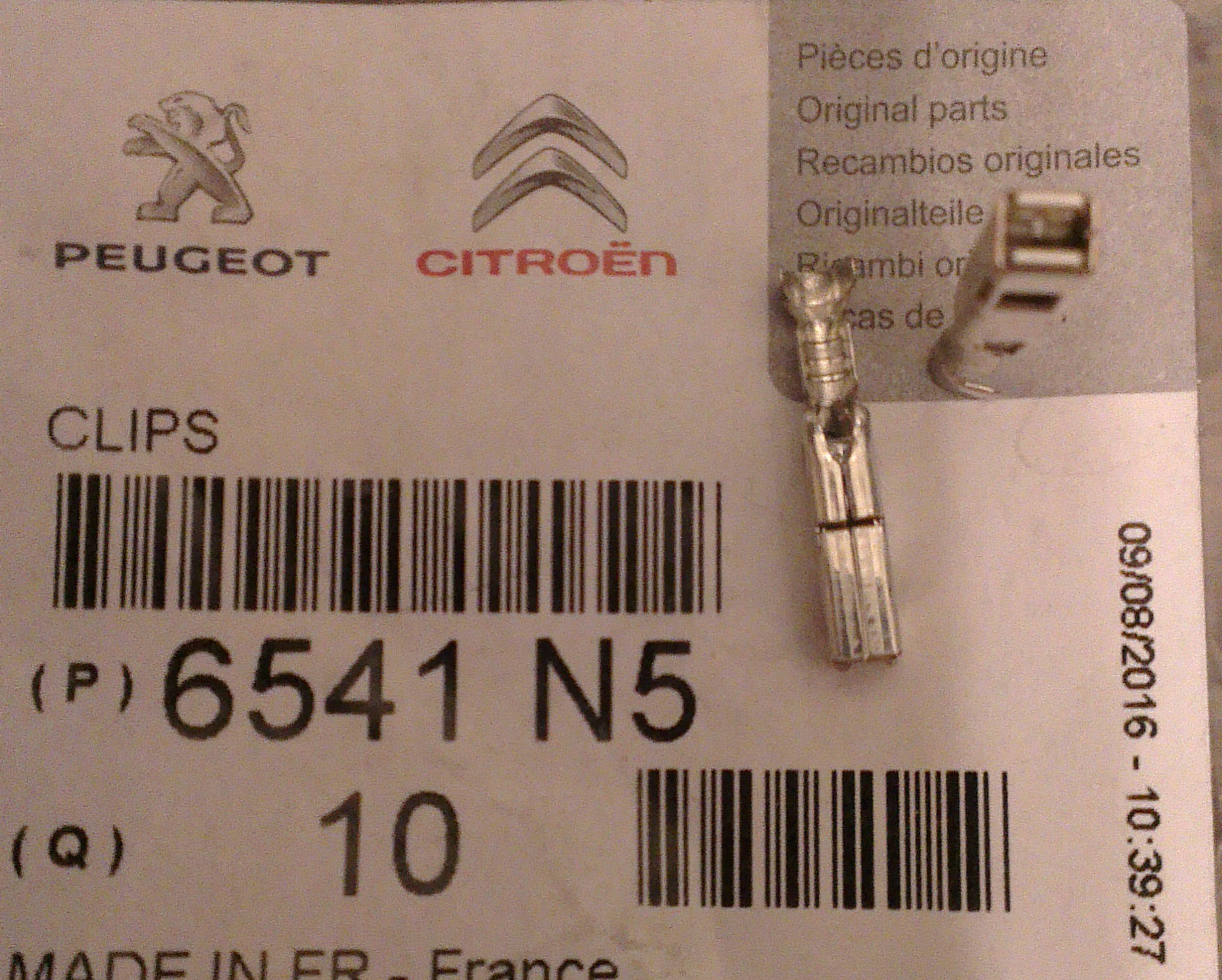 Citroen/Peugeot 6541 N5 Cable connector 6541N5