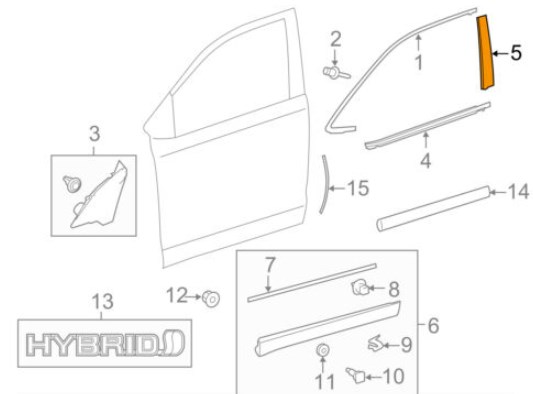 757550E030 Toyota Door trim