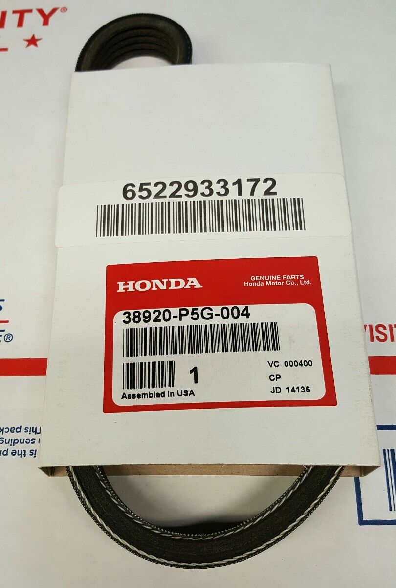 Honda 38920-P5G-004 V-Ribbed Belt 38920P5G004