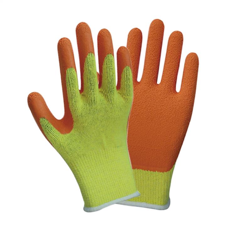 Sigma 9444411 Gloves knitted with partial PVC coating insulated, size 10 (orange, cuff) 9444411