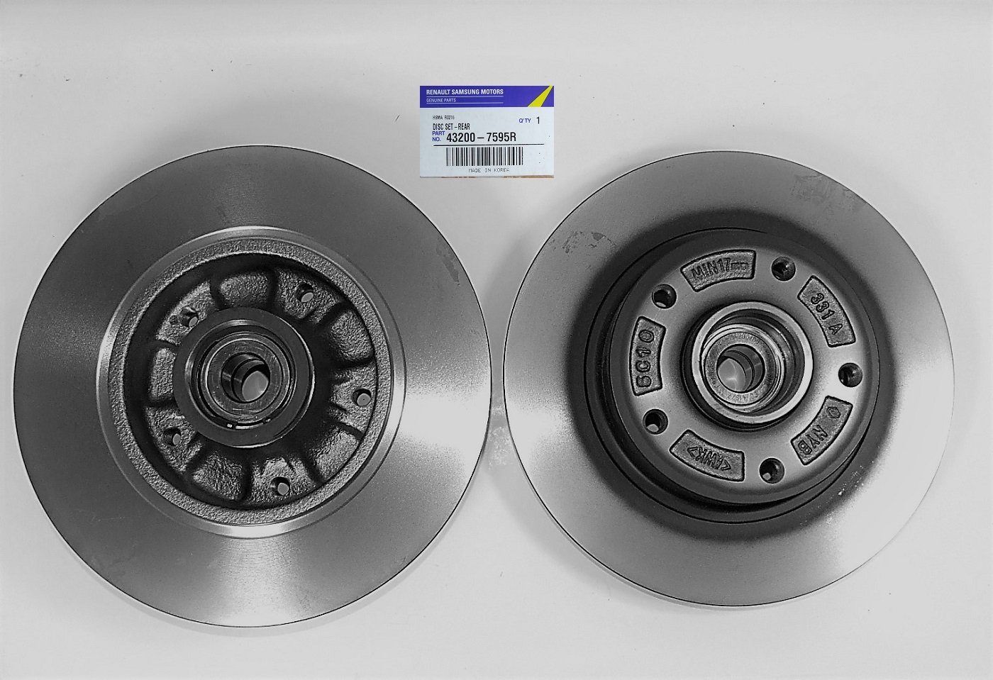 Renault 43 20 075 95R Rear brake disc, non-ventilated 432007595R