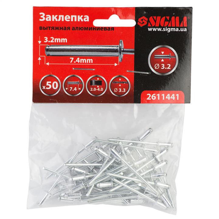Sigma 2611441 Aluminum rivets Premium 3.2 × 7.4mm 50pcs 2611441