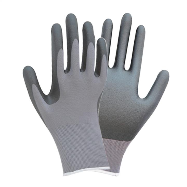 Sigma 9443521 Knitted gloves with partial nitrile coating r.10 (grey, cuffed) 9443521