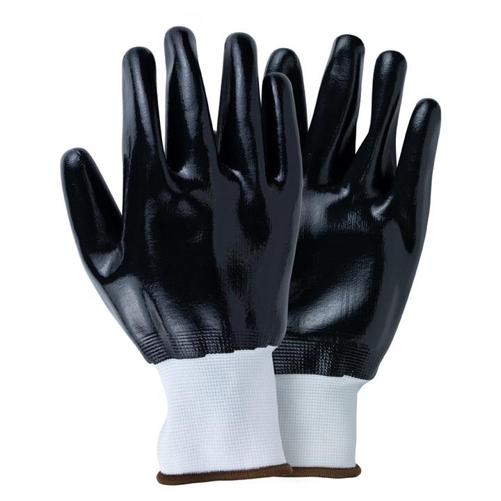 Sigma 9443561 Knitted gloves with full nitrile coating r.10 (black, cuffed) 9443561