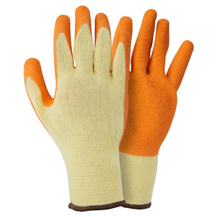 Sigma 9445461 Knitted gloves with partial latex coating krinkle r.10 (orange, cuff) 9445461