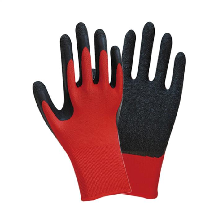 Sigma 9445571 Knitted gloves with partial latex foam coating р.9 (black, cuffs) 9445571