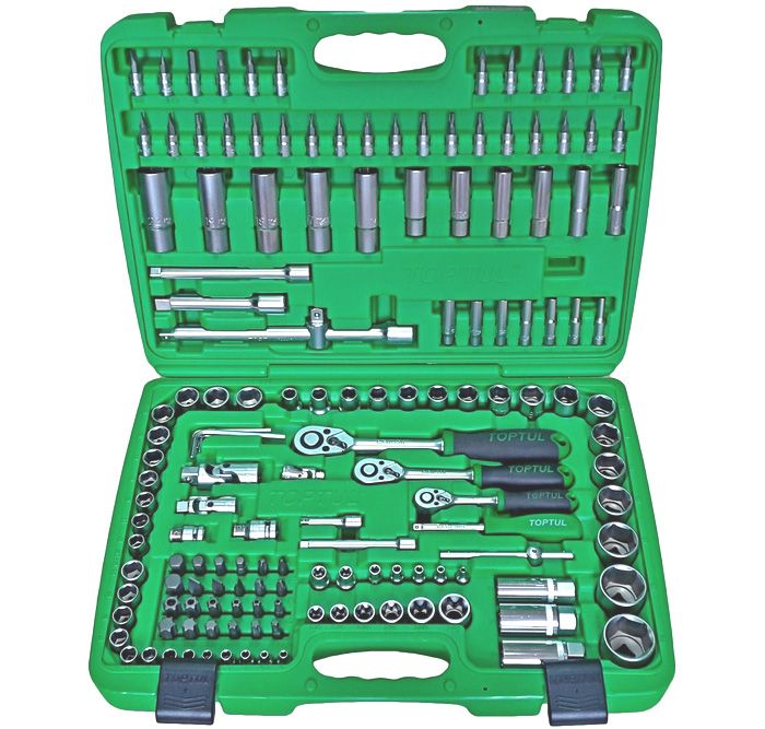 GCAI151R Toptul The tool kit combined 1/4 "& 3/8" & 1/2 "151ed.