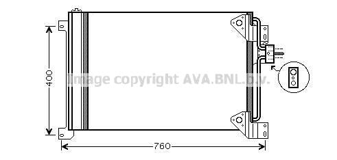Air conditioner condenser Iveco: IVA5081D AVA AC Condenser