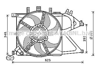 AVA OL7672 Hub, engine cooling fan wheel OL7672