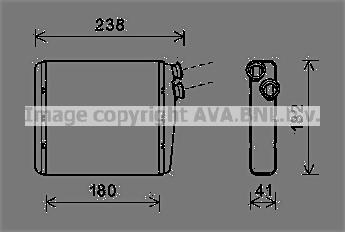 AVA VOA6163 Heat exchanger, interior heating VOA6163