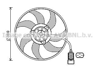 AVA OL7671 Hub, engine cooling fan wheel OL7671
