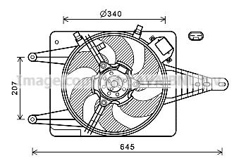 AVA AL7524 Hub, engine cooling fan wheel AL7524