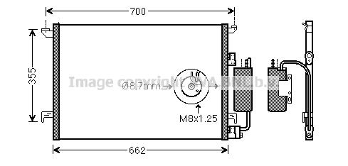 Aircon condenser Cadillac: SBA5058D AVA AC Condenser
