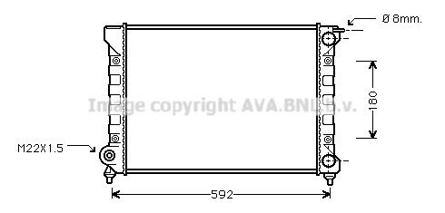 AVA VNA2045 Radiator, engine cooling VNA2045