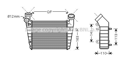 AVA VNA4216 Intercooler, charger VNA4216