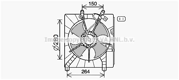 AVA HD7539 Fan, radiator HD7539