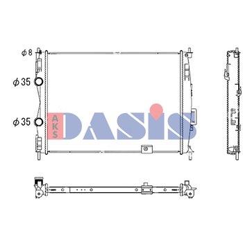 Dasis 070186N Radiator, engine cooling 070186N