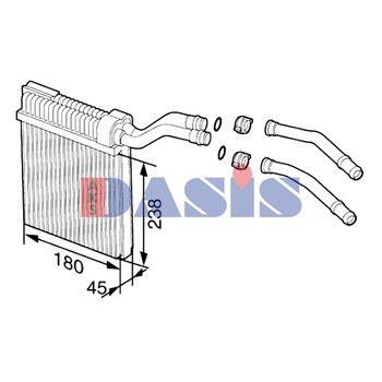 Dasis 099023N Heat exchanger, interior heating 099023N