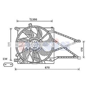Dasis 158119N Hub, engine cooling fan wheel 158119N