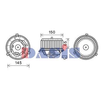 Dasis 158123N Fan assy - heater motor 158123N
