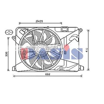 Dasis 158124N Hub, engine cooling fan wheel 158124N