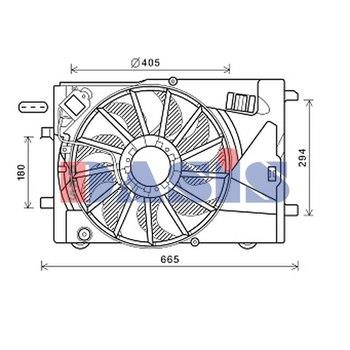 Dasis 158125N Hub, engine cooling fan wheel 158125N