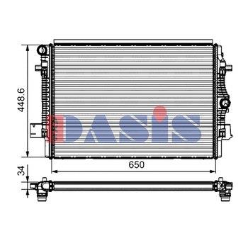 Dasis 480005N Radiator, engine cooling 480005N