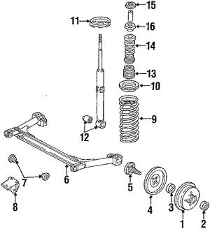 VAG 321 512 333 Front Shock Absorber Support 321512333