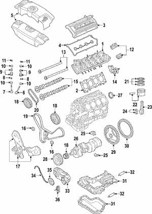 Rocker cover gasket VAG 077 198 025 A