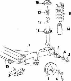 VAG 171 512 131 A Rear suspension shock 171512131A