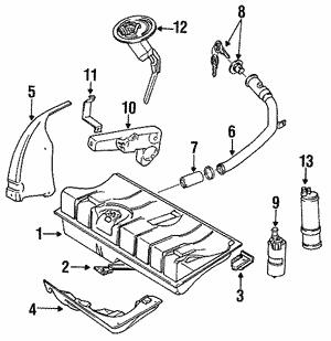 VAG 155 201 551 Fuel Door Assembly 155201551