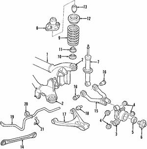Silent block rear lower arm rear VAG 4D0 511 523 C