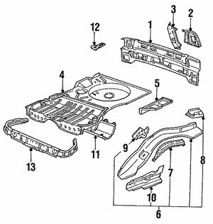 VAG 535 803 501 A Longeron 535803501A