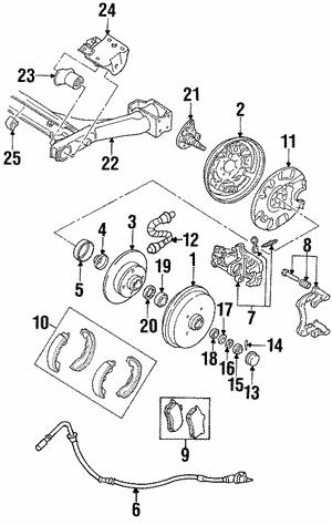 VAG 1H0 500 051 Q Rear beam 1H0500051Q