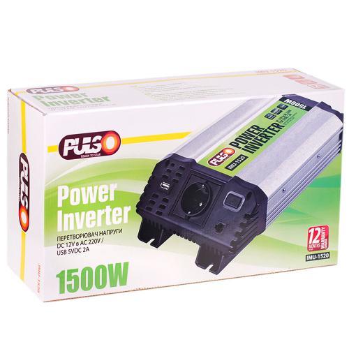 Pulso Voltage converter (inverter) PULSO IMU-1520, 12V-220V, 1500W, USB-5VDC 2A (IMU-1520) – price