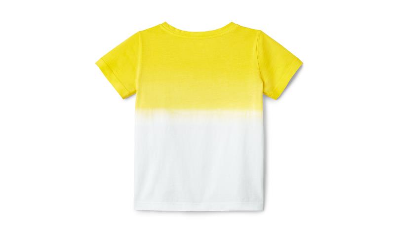 Mini T-Shirt Kids Dip-Dye, White/Lemon, 104 cm. BMW 80 14 2 445 647