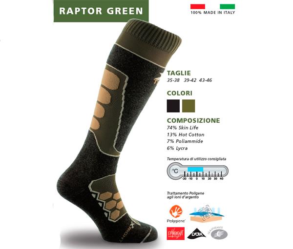 X Tech Socks Raptor Olive 43&#x2F;46 X Tech XT-SCKS-RG-43&#x2F;46