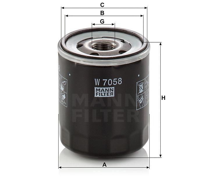 Oil Filter Mann-Filter W7058