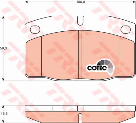 TRW TRW COTEC brake pad set – price 77 PLN