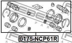 Repair Kit, brake caliper Febest 0175-NCP61R