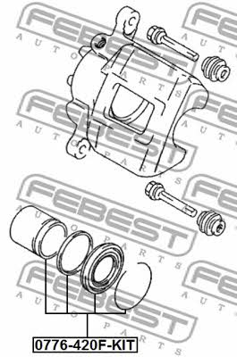 Febest Front brake caliper piston – price 55 PLN