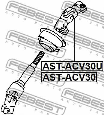 Steering shaft Febest AST-ACV30U
